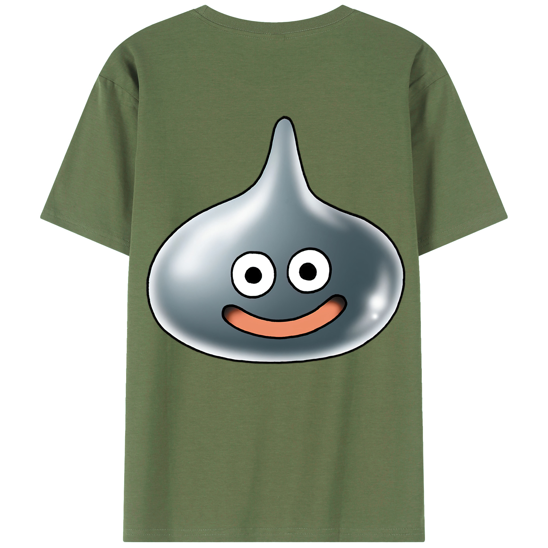 （画像用） ドラゴンクエスト Doragon Kuesuto Dragon Quest 綿100％ メンズ半袖Tシャツ（バックプリント） 通気性
